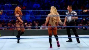 Sexy Booty Carmella Natalia vs Becky Lynch Naomi WWE FASTLANE