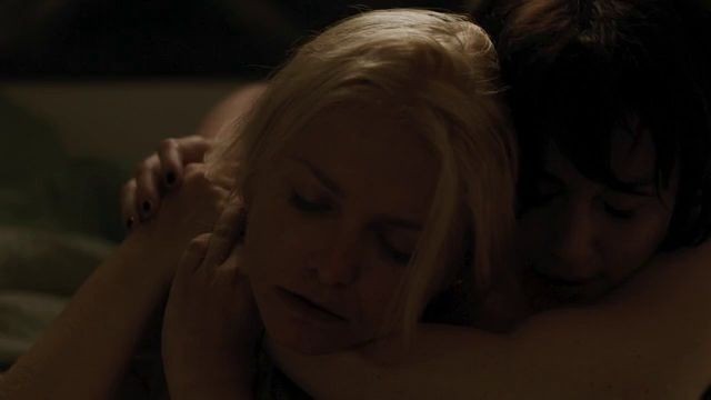 Alexandra Breckenridge nude Whitney Able nude in lesbian sex scene Dark 2015
