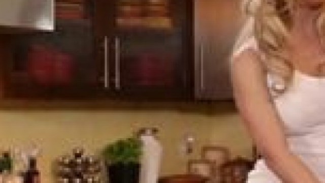 Blonde lesbians are sometimes making love in the kitchen because they are too horny to hold back fuck sweet ass